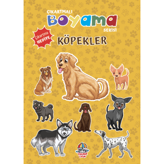 Çıkartmalı Boyama Serisi - Köpekler