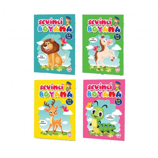 Sevimli Boyama Serisi 4 Kitap Set